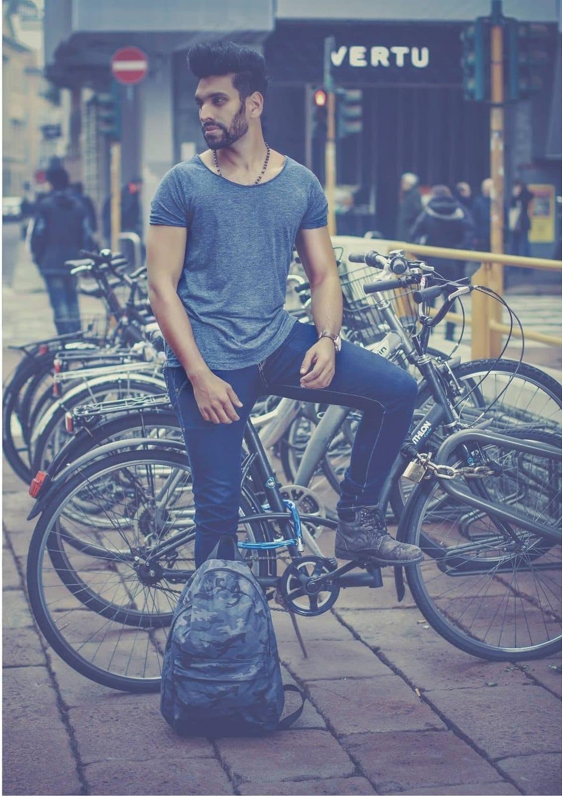 Editorial fashion photograph with professional styling